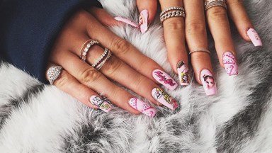 Kylie Jenner Pink Barbie Nails