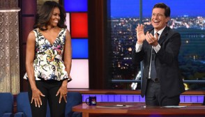 michelle obama cleavage