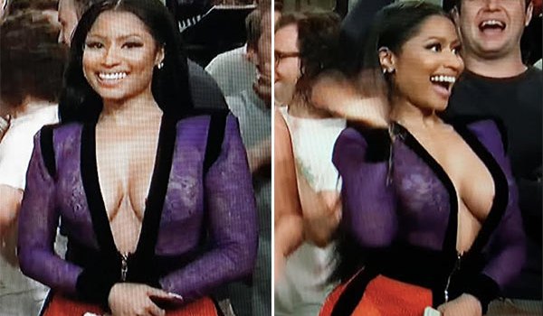 Nicki Minaj Flashes Nipple Pasty