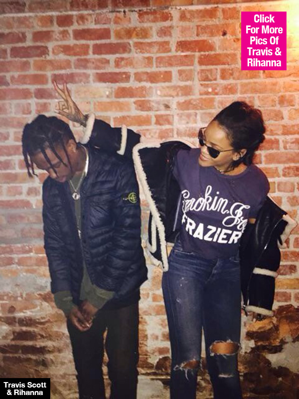 Rihanna Kissing Travis Scott