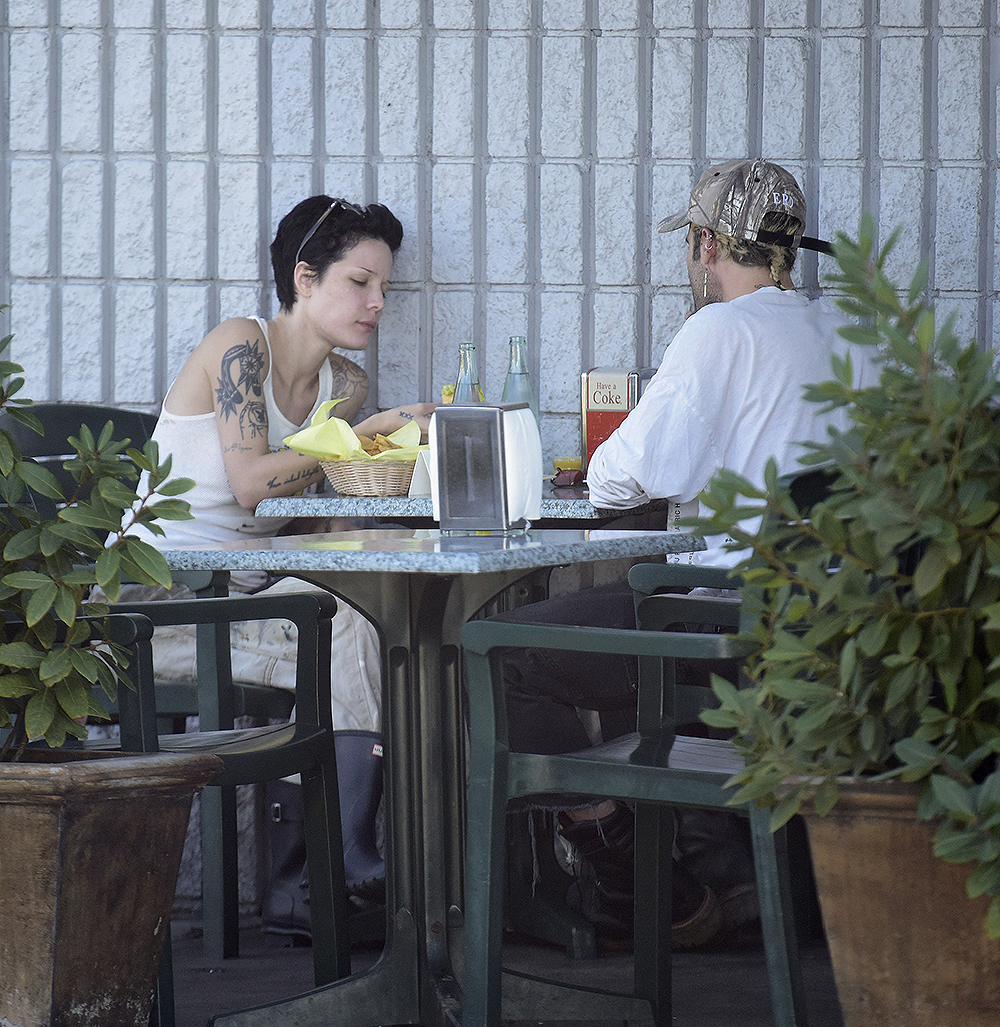 EXCLUSIVE: Halsey & Alev Aydin enjoy a lunch date together during a studio break