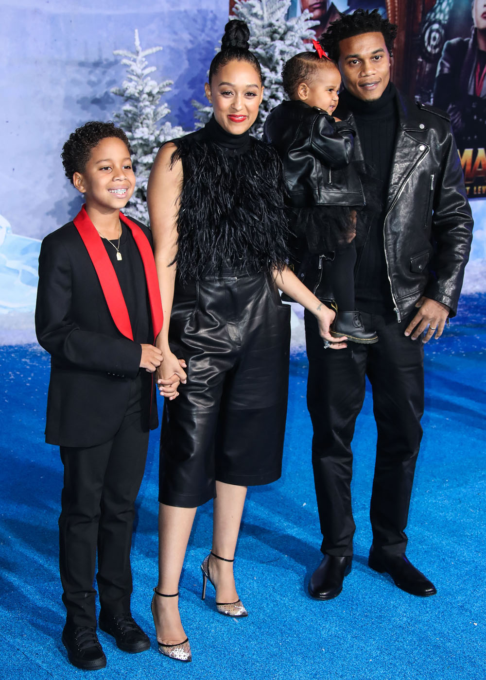 HOLLYWOOD, LOS ANGELES, CALIFORNIA, USA - DECEMBER 09: World Premiere Of Columbia Pictures' 'Jumanji: The Next Level' held at the TCL Chinese Theatre IMAX on December 9, 2019 in Hollywood, Los Angeles, California, United States. 09 Dec 2019 Pictured: Cree Hardrict, Tia Mowry-Hardrict, Cory Hardrict, Cairo Tiahna Hardrict. Photo credit: Xavier Collin/Image Press Agency / MEGA TheMegaAgency.com +1 888 505 6342 (Mega Agency TagID: MEGA565500_050.jpg) [Photo via Mega Agency]