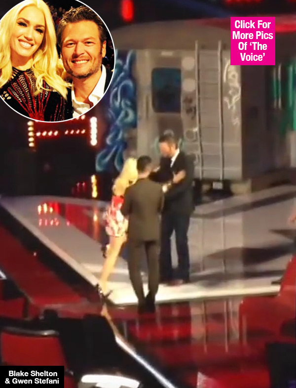 Blake Shelton Catches Gwen Stefani