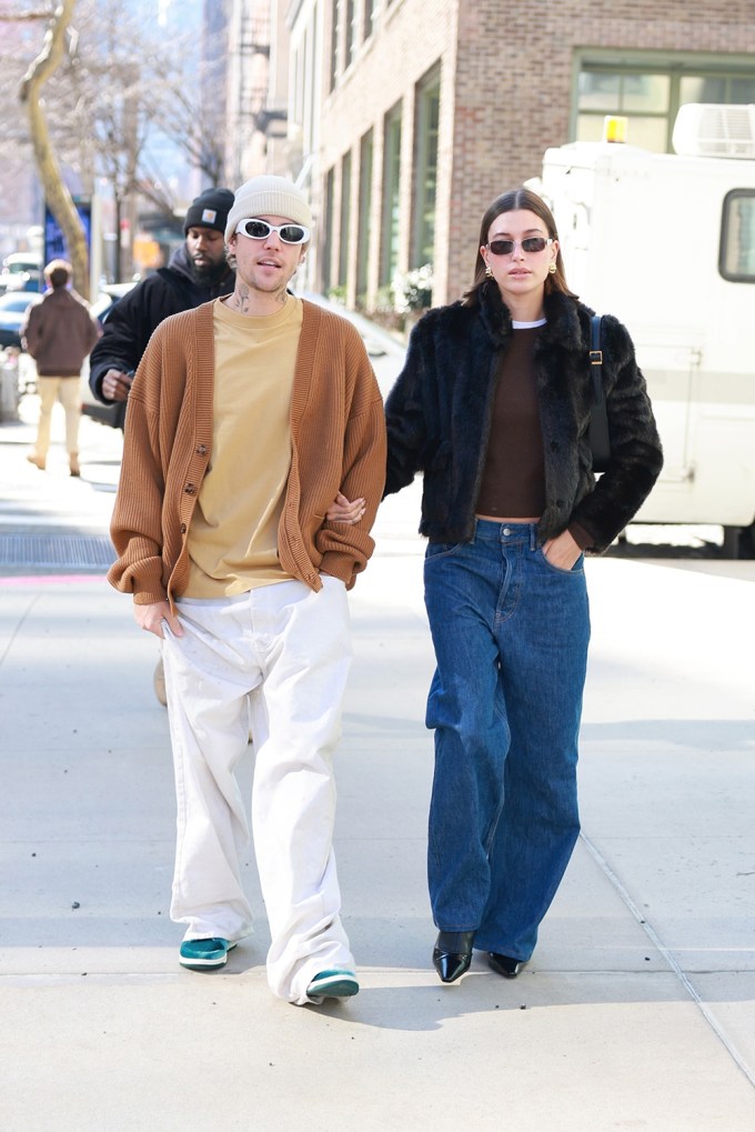 Justin Bieber And Hailey Bieber Take A Stroll In NYC