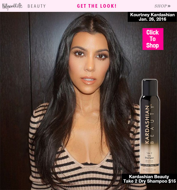 Kourtney Kardashian Shiny Hair Secret