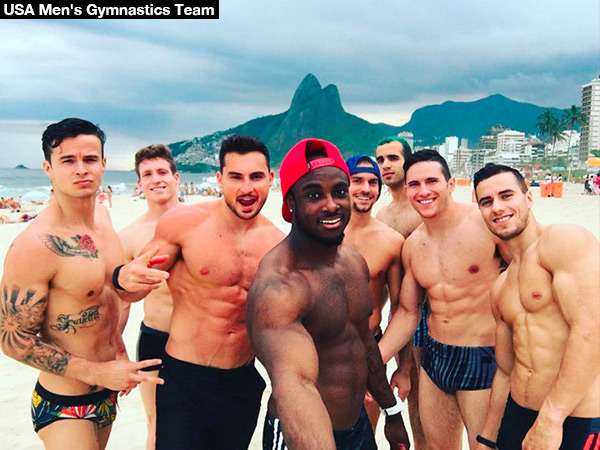 USA Men's Gymnastics Team Shirtless