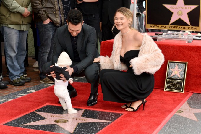 Adam Levine & Behati Prinsloo with daughter Dusty Rose