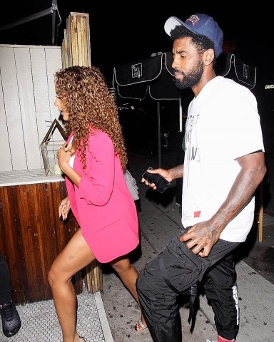 West Hollywood, CA  - NBA Star, Kyrie Irving is spotted with girlfriend, Golden (Marlene Wilkerson) while arriving at an event at The Nice Guy in West Hollywood.

Pictured: Kyrie Irving

BACKGRID USA 23 AUGUST 2019 

USA: +1 310 798 9111 / usasales@backgrid.com

UK: +44 208 344 2007 / uksales@backgrid.com

*UK Clients - Pictures Containing Children
Please Pixelate Face Prior To Publication*