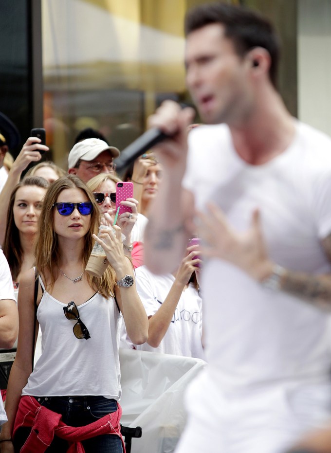 Behati Prinsloo Watches Adam Levine In 2012