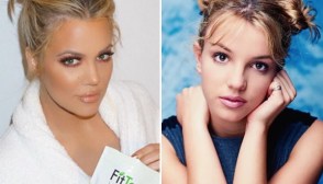 Britney Spears Khloe Kardashian Pigtail Buns