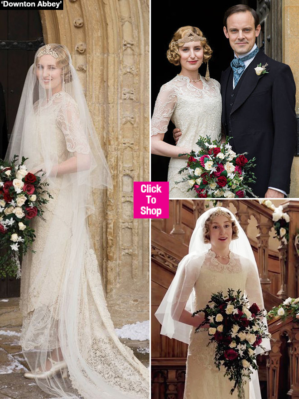 edith wedding dress downton abbey