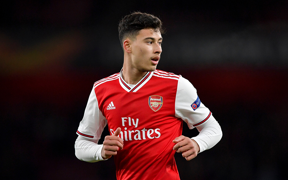 Editorial Use Only
Mandatory Credit: Photo by Simon Dael/BPI/Shutterstock (10485418fu)
Gabriel Martinelli of Arsenal
Arsenal v Eintracht Frankfurt , UEFA Europa League, Group F, Football, Emirates Stadium, London, UK - 28 Nov 2019