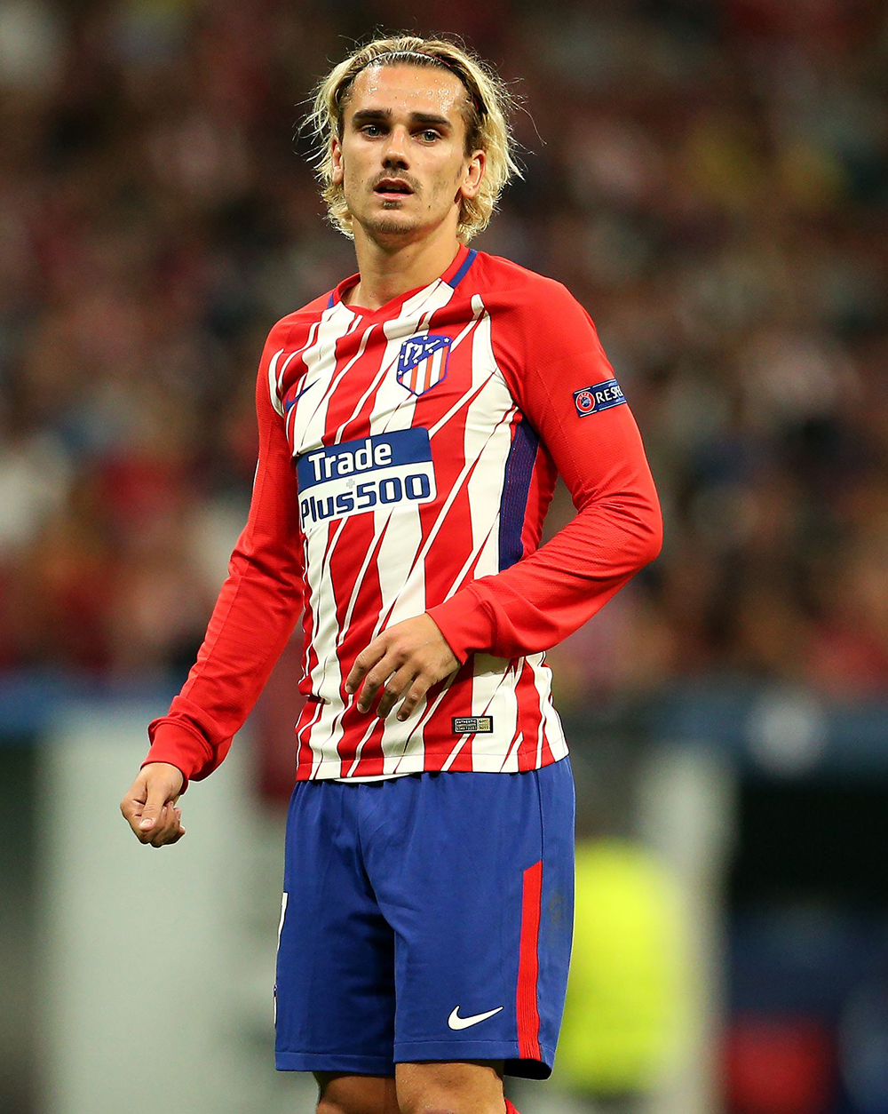 Editorial use only. No merchandising. For Football images FA and Premier League restrictions apply inc. no internet/mobile usage without FAPL license - for details contact Football DatacoMandatory Credit: Photo by Matt McNulty/JMP/REX/Shutterstock (9097057bk)Atletico Madrid's Antoine GriezmannAtletico Madrid v Chelsea, UK - 28 Sep 2017