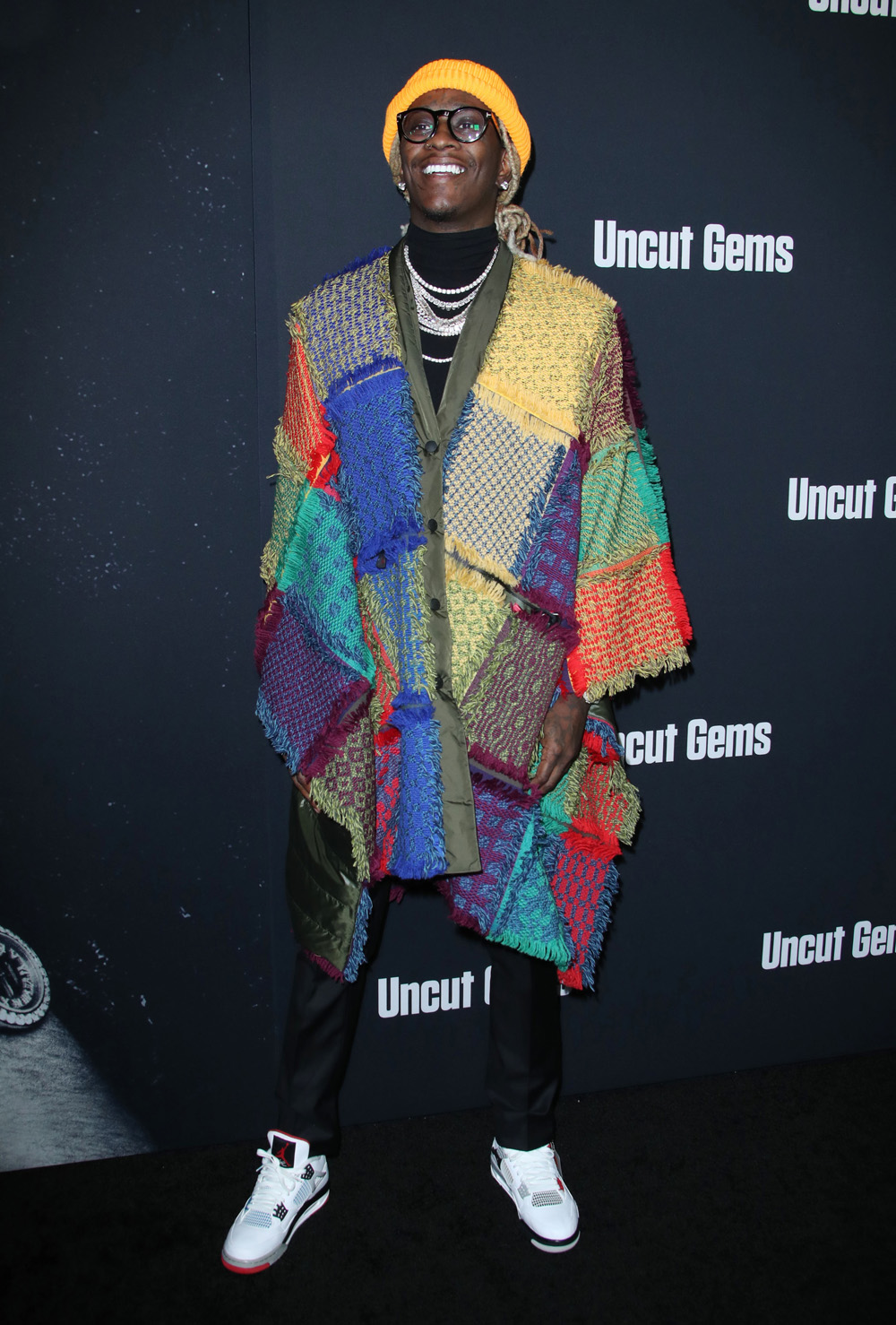 Young Thug
'Uncut Gems' film premiere, Arrivals, Cinerama Dome, Los Angeles, USA - 11 Dec 2019
Wearing Moncler