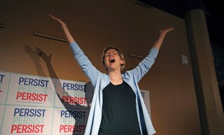 Democratic presidential candidate Sen. Elizabeth Warren, D-Mass., addresses a crowd before a campaign rally, in Salt Lake City
Election 2020 Warren Public Lands, Salt Lake City, USA - 17 Apr 2019