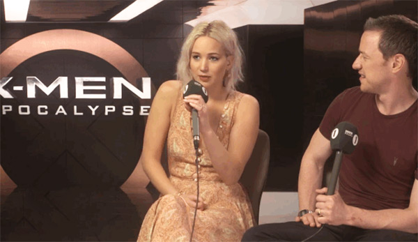 Jennifer Lawrence Peed Herself X Men Costume Watch