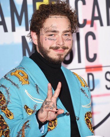 Post MaloneAmerican Music Awards, Arrivals, Los Angeles, USA - 09 Oct 2018