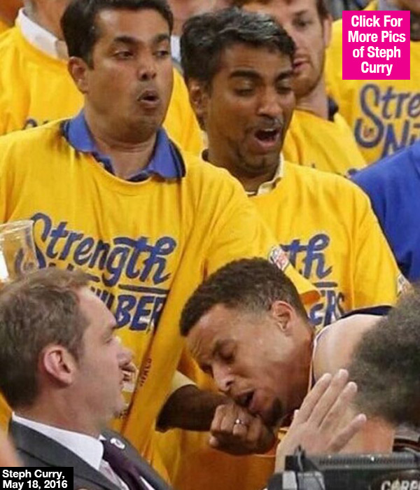Steph Curry Hit In Face