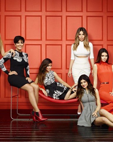 Editorial use only. No book cover usage.
Mandatory Credit: Photo by Brian Bowen Smith/E!/Kobal/Shutterstock (5883423j)
Khloe Kardashian, Kris Jenner, Kourtney Kardashian, Kim Kardashian West, Kylie Jenner, Kendall Jenner
Keeping Up With The Kardashians - 2007
E! Entertainment
USA
TV Portrait