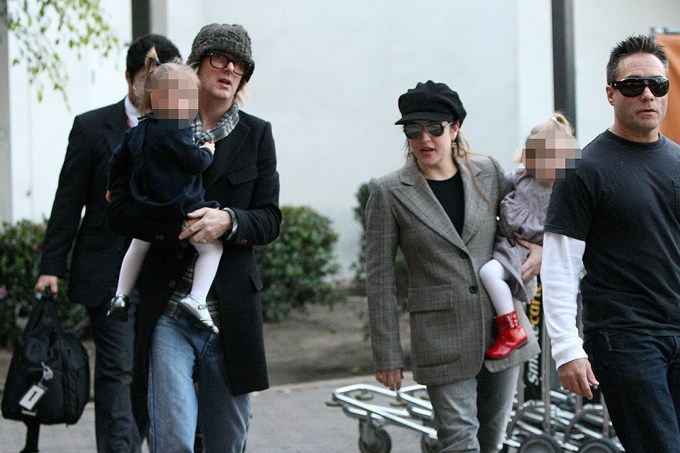 Lisa Marie Presley & Family At LAX