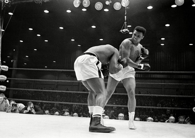 Muhammad Ali during a heavyweight title fight in Miami Beach