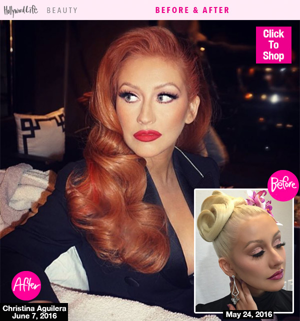 Christina Aguilera Red Hair Makeover