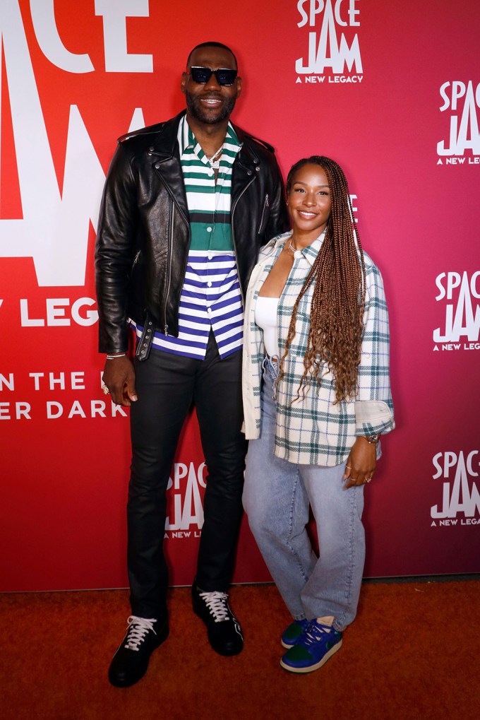 LeBron James and Savannah Brinson at Six Flags Magic Mountain