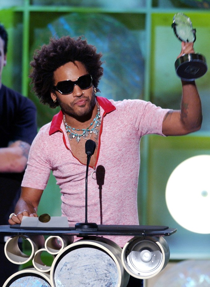 Lenny Kravitz Wins An Award