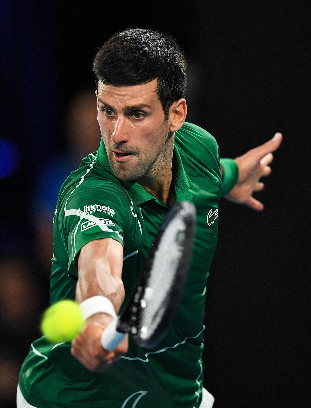 Editorial Use Only
Mandatory Credit: Photo by James Gourley/BPI/Shutterstock (10542219hc)
Novak Djokovic in action during his Men's Singles Semi Final match
Australian Open Tennis, Day Eleven, Melbourne Park, Australia - 30 Jan 2020