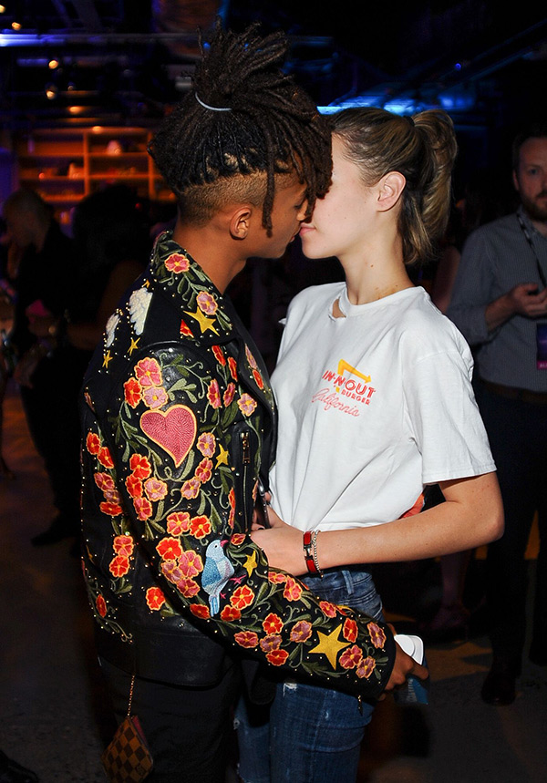 Jaden Smith and Sarah Snyder PDA