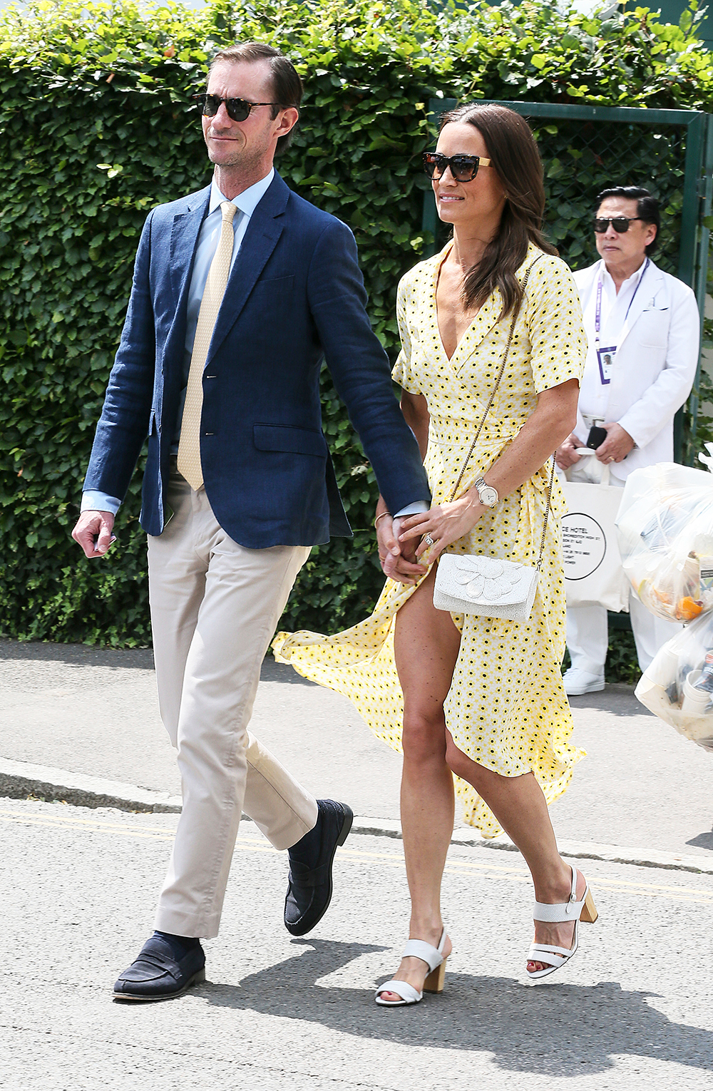 Celebrities arriving at Wimbledon, London, England, 12 July 2019