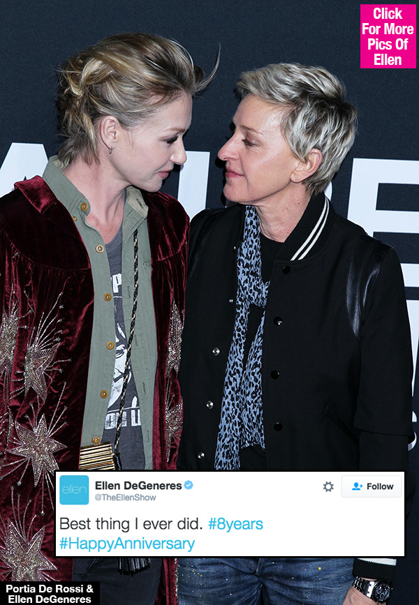 Portia de Rossi Ellen DeGeneres Anniversary