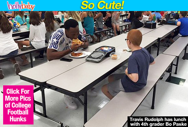FSU Football Player Lunch With Autistic Boy