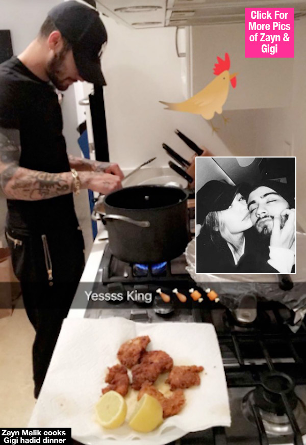 Zayn Malik Gigi Hadid Fried Chicken