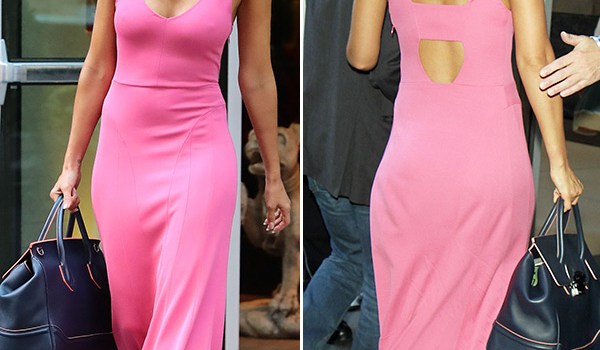 jessica alba pink dress