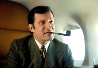 Hugh Hefner On the Playboy Airplane 'The Big Bunny' 1970Hugh Hefner 1970