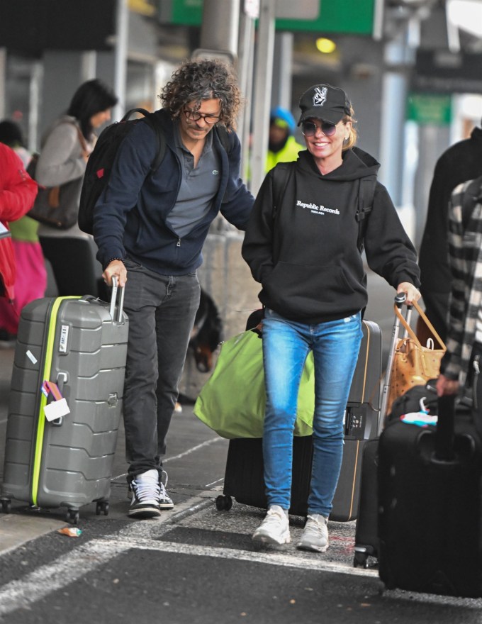 Shania Twain & Frederic Thiebaud At JFK