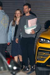 Malibu, CA  - *EXCLUSIVE*  - One big happy family! Actor Tobey Maguire displays a healthy co-parenting relationship as he celebrates his ex-wife Jennifer Mayer on Mother's Day with their kids at Nobu in Malibu.

Pictured: Tobey Maguire, Jennifer Mayer

BACKGRID USA 8 MAY 2022 

USA: +1 310 798 9111 / usasales@backgrid.com

UK: +44 208 344 2007 / uksales@backgrid.com

*UK Clients - Pictures Containing Children
Please Pixelate Face Prior To Publication*