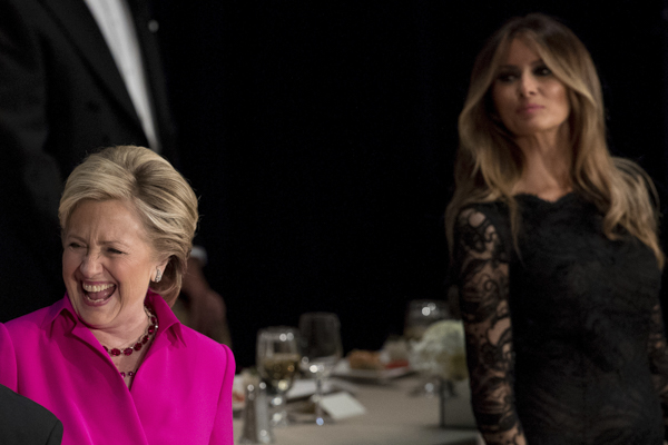 Hillary Clinton Donald Trump Charity Dinner Pics