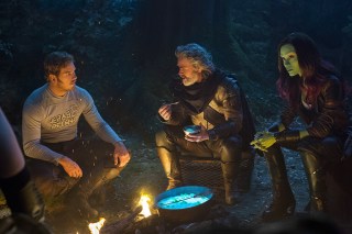 Editorial use only. No book cover usage.Mandatory Credit: Photo by Marvel Studios/Kobal/Shutterstock (9224659a)Chris Pratt, Kurt Russell, Zoe Saldana"Guardians of the Galaxy Vol. 2" Film - 2017