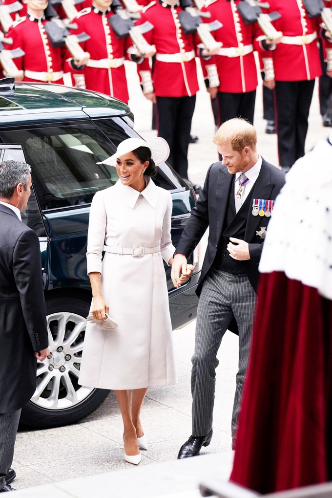 Meghan Markle & Prince Harry At Thanksgiving Service