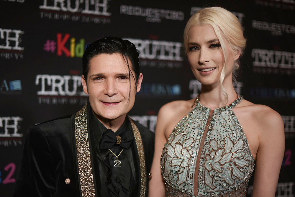 Corey Feldman, Courtney Anne Mitchell. Corey Feldman, left, and Courtney Anne Mitchell attend the LA premiere of "My Truth: The Rape of 2 Coreys" at the Directors Guild of America, in Los Angeles
LA Premiere of "My Truth: The Rape of 2 Coreys ", Los Angeles, USA - 09 Mar 2020