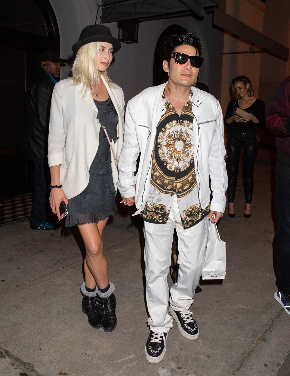 Corey Feldman and Courtney Anne Mitchell out and about, Los Angeles, USA - 24 Apr 2019