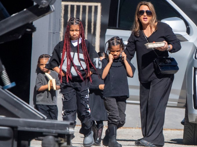 North, Saint, Psalm & Chicago Attend Sunday Service