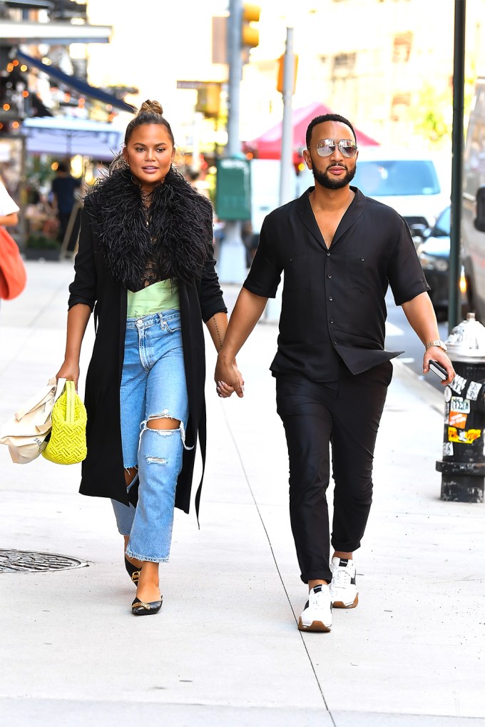 Chrissy Teigen & John Legend Have Lunch In NYC