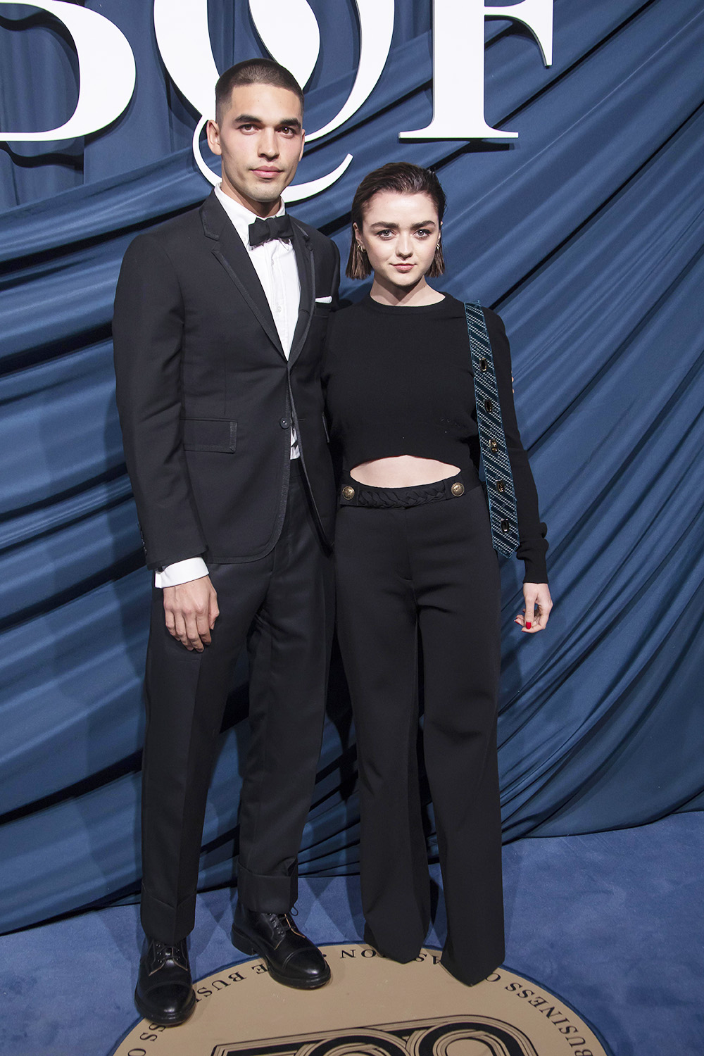 Maisie Williams and Reuben Selby attend the #BoF500 gala during Paris Fashion Week Spring/Summer 2020