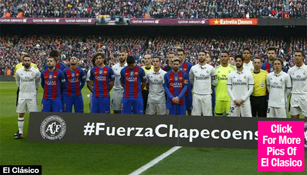 El Clasico Moment Of Silence Chapecoense