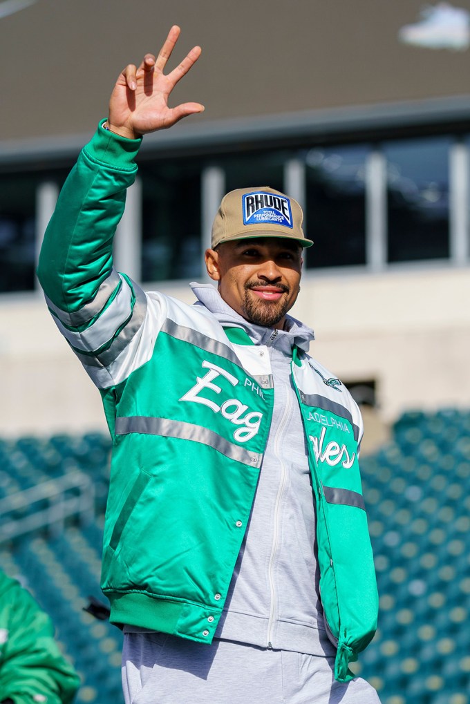 Jalen Hurts At The Eagles Send Off Party