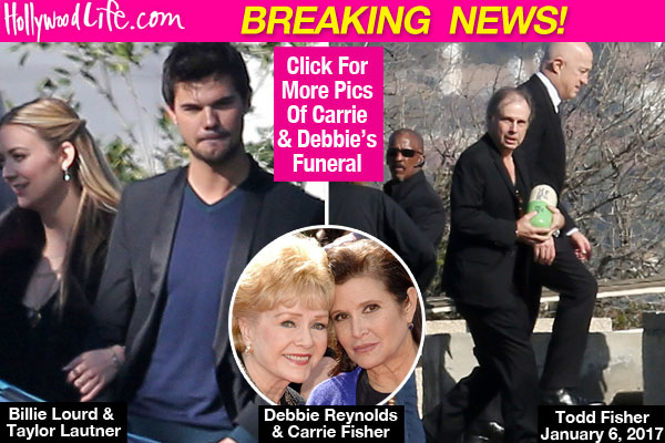 carrie fisher debbie reynolds funeral pics