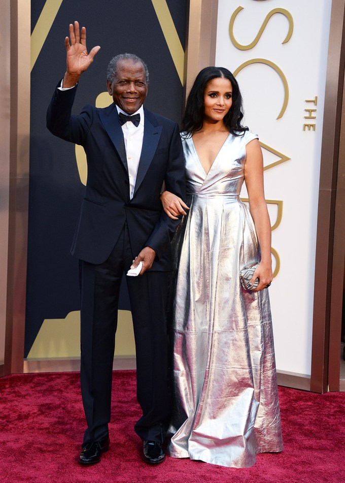 Sidney Poitier & Sydney Tamiia Poitier At The 86th Academy Awards